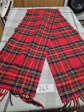 Dr Martens red tartan  Scarf used good 11x31 inches