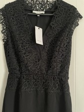 Reiss  Size 6 Joelie-lace Top Dress Black