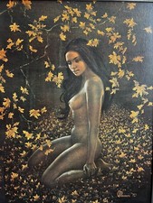 Retro Print By Stephen Pearson “Natures Girl” 1970 #5423 Slight Discolored