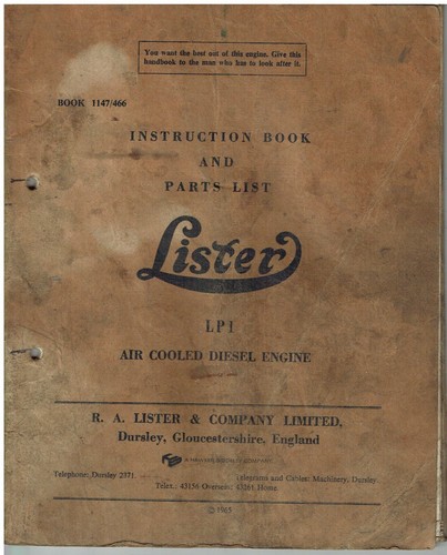 Lister lp1 industrial - lp1, diesel