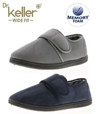 MENS DR KELLER WIDE FITTING ORTHOPAEDIC MEMORY FOAM DIABETIC GENTS SLIPPERS SIZE