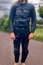 Akito Siracusa / Richa motorbike leathers Jacket GB 40, trousers 30" Black.