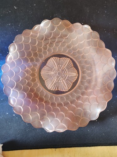 Vintage art deco pink frosted - vintage,