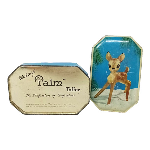 Walters palm toffee tin - toffee,