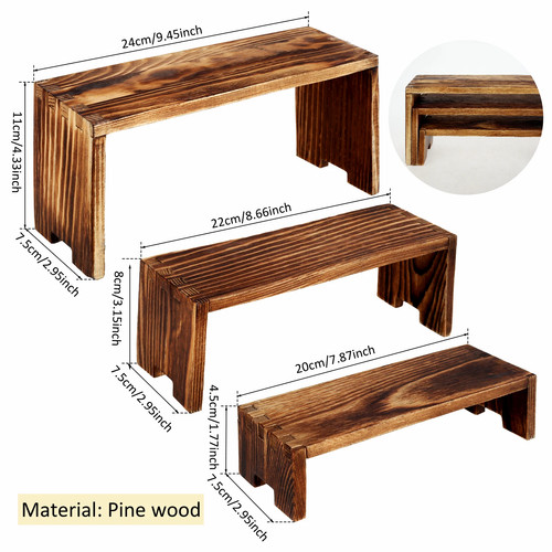 3pcs wooden display - 3pcs,