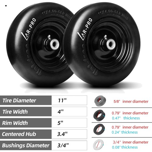 Pack 11x4 flat free - 11x4.00-5,