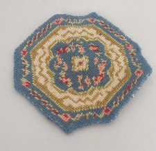 Vintage needlepoint rug carpet