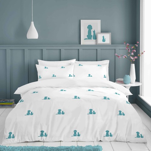 Embroidered furry pals - furry, duvet