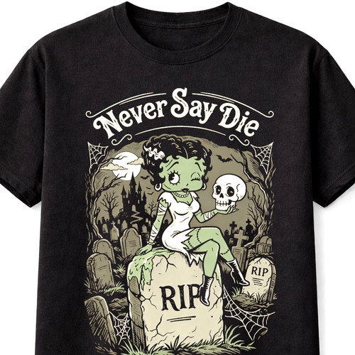Gothic zombie pin boop - zombie,