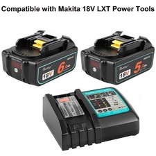 BL1830 18V 5.0Ah 6Ah LXT Li-ion Battery/Charger for Makita BL1840 BL1850 BL1860 