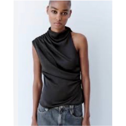Zara women black satin - women,