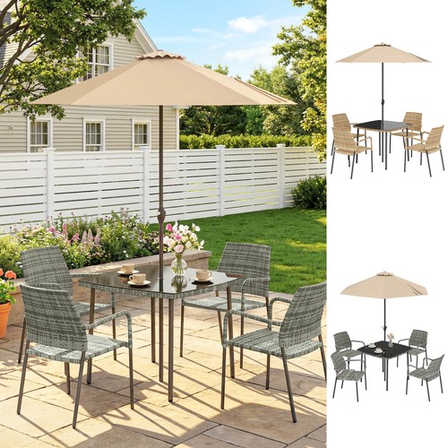 Seater rattan dining set - 4,