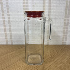 Frigoverre - Bormioli Rocco Italy - 2 Pint - Glass Jug With Lid Pitcher