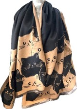 Women's Cat Scarf Shawl Cute