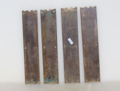 Victorian bronze finger plate - bronze,