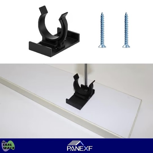 Black kitchen plinth clips - black,
