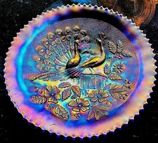 CARNIVAL GLASS STIPPLED PLATE