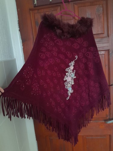 Ladies poncho cape wrap - , shawl