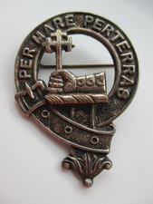 Scottish Clan MacDonald  Badge: Per Mare Per Terras. Cap/Kilt Badge.