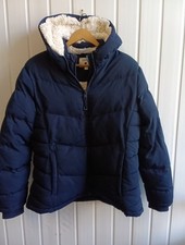 Soul Cal Ladies Navy Blue Fleece Lined Thick Quilted Coat Size 18 Soulcal BU