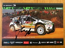 MADS OSTBERG & JONAS ANDERSSON SIGNED STOBART FORD M-SPORT WRC PHOTOCARD A