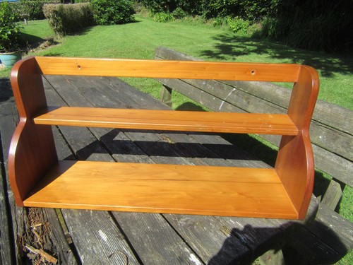 Solid pine wall mounted shelf - solid,
