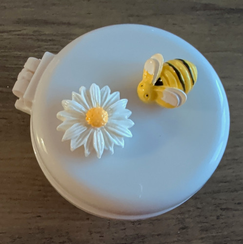 White plastic folding hair - white,