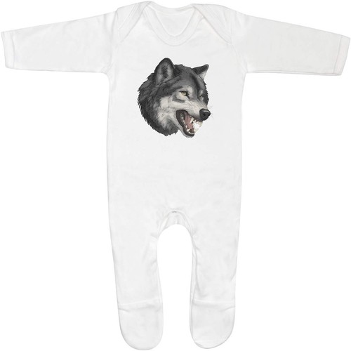 Snarling wolf head baby - 'snarling,