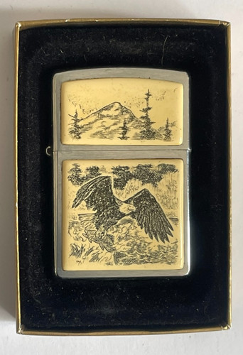 Zippo lighter 2002 scrimshaw - -,