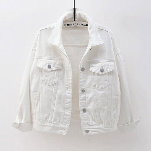 Womens button denim jacket - button,