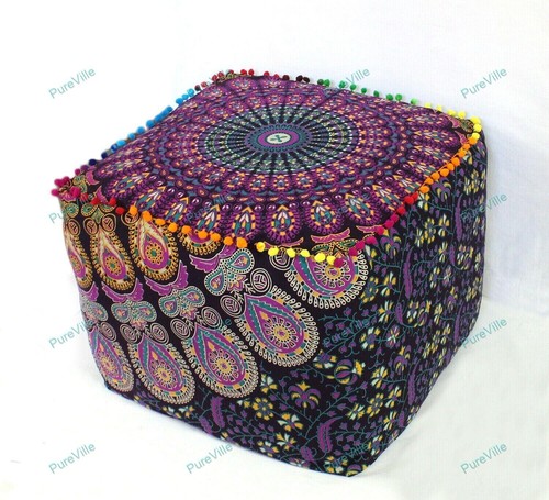 Pouf ottoman ethnic - ethnic, indian