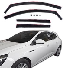Wind Deflectors For Renault Megane mk4 Liftback 5-Door 2016-2024 4 PCS Black GP