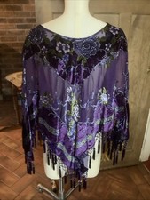 Dream keeper Wrap Shawl, Purple With Sequin Detail. Wedding, Cruise. NWOT