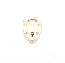 9ct Gold Padlock Working Plain