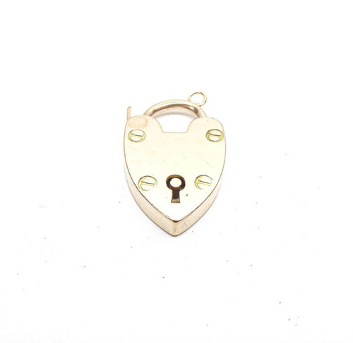 9ct gold padlock working plain - padlock,