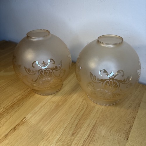Pair vintage etched - vintage,