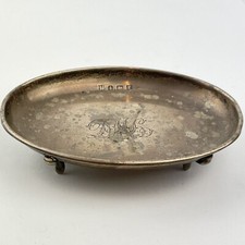 Antique Solid Silver Soap Dish Boots Company 1916 10.3cm x 7.8cm