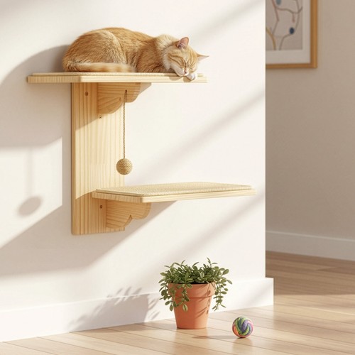 Cat wall shelves - cat,