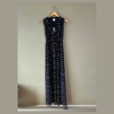 FIRETRAP Maxi Dress Size 8-10 Navy Blue & White Fabulous BNWT