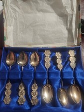 Six Vintage Sterling Silver Spoons Hong Kong Cased 40 Grams