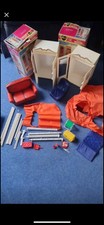Vintage boxed Sindy wardrobes tent and spares.