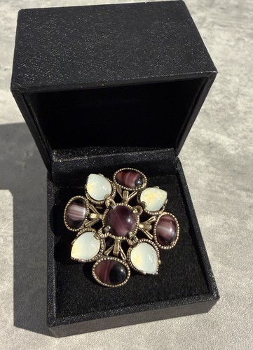 Vintage brooch signed miracle - vintage,