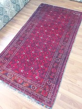 Antique Turkoman Runner Rug Red Heriz Rug Afghan Antique Rug Oriental Wool Rug