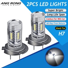 2x White H7 499 LED 15W Car