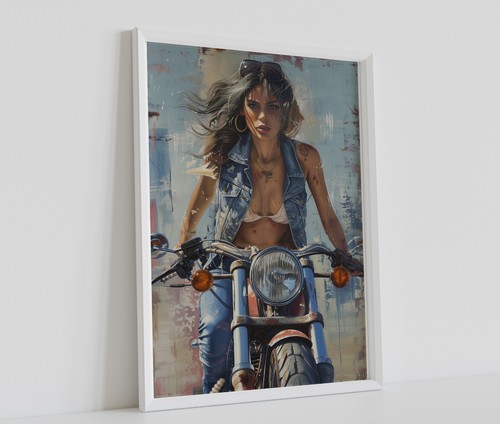 Hot sexy girl - girl, motorbike
