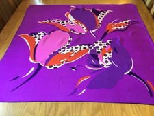 TED LAPIDUS PARIS VINTAGE 1960s SILK SCARF.  VGC.  30 x 29 INCHES.   ]