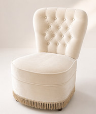 Vintage velvet boudoir chair - velvet,