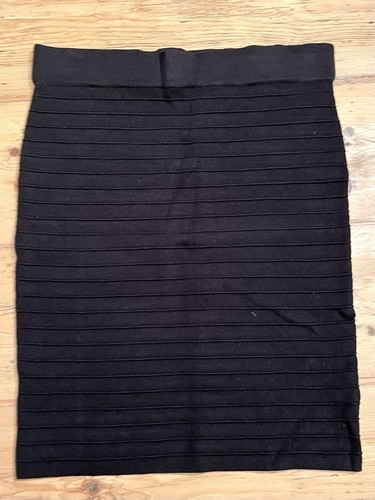 Promod black ribbed stretch - black,