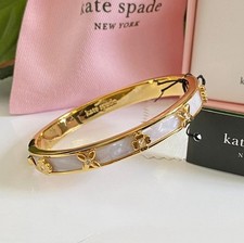 Signed Kate Spade New York Heritage Bloom Hinged Bangle gold £135