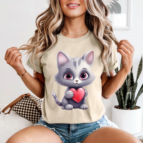Cute kitten womens shirt - kitten,